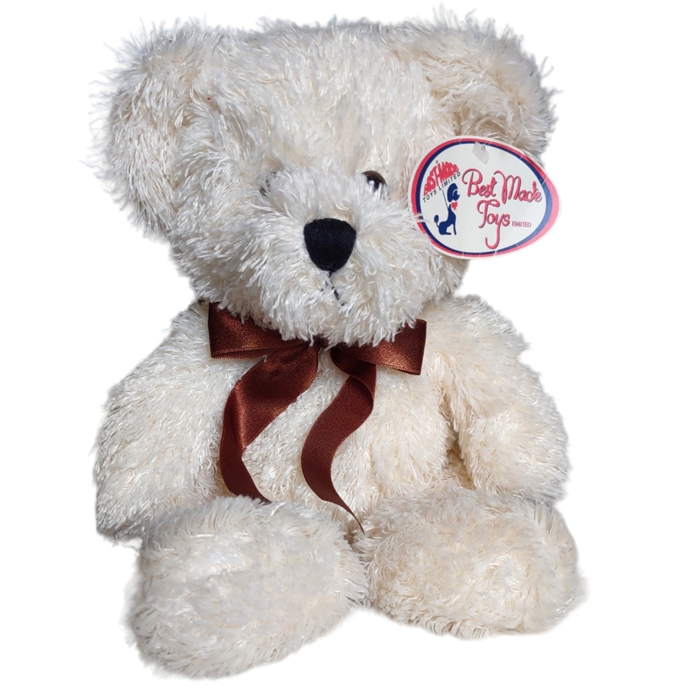 Best Made Toys Limited Shaggy Teddy Bear Brown Ribbon